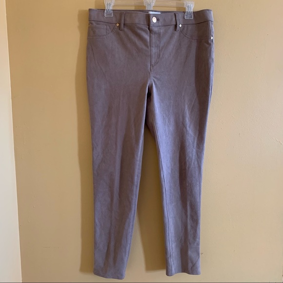 Chico’s Regular Faux-Suede Pants Knit Jeggings Pants Size 8. - Picture 1 of 13